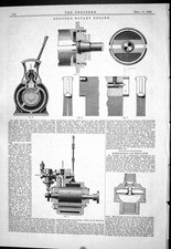 Old Print Engineering 1880 Dexter Rotary Engine Borrodaile Gas Regulator 19th