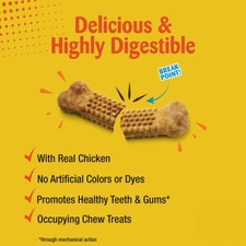 Nylabone Nubz Beef Dog Treats,All-Natural Edible Durable Dog Chews,50 lbs,1Pack