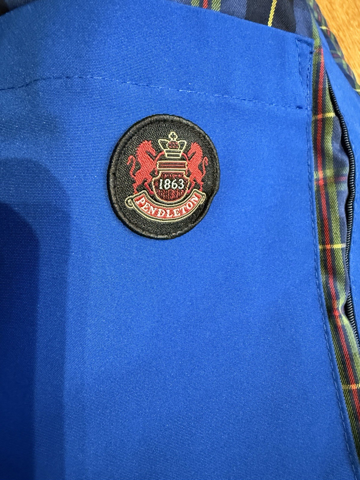 Pendleton Rain Shell Jacket Mens M Blue Hooded Zi… - image 7