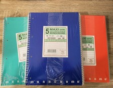 Pigna 15 Quaderni Maxi Spiralati Monocromo Righe Formato A4 NUOVI Anelli