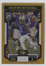 2023 Score Rookies Gold Zone 46/50 Keaton Mitchell #334 1o5m