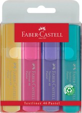 Faber-Castell Highlighters, Pastel - Wallet of 4