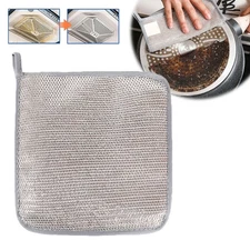 Multipurpose Wire Cleaning Cloths 3-Layer Wet Dry Dishwashing Rag DY