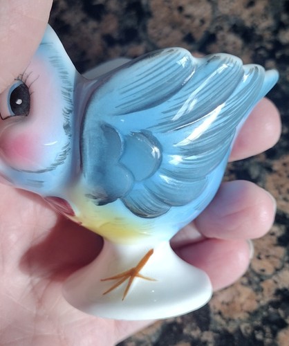 Vintage Lefton Bluebird Egg Cup 286 - Read All - Picture 4 of 15