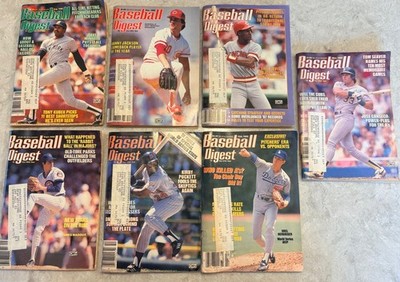 Lot 7 Vintage Issues Baseball Digest Monthly Magazines 1989 MLB
