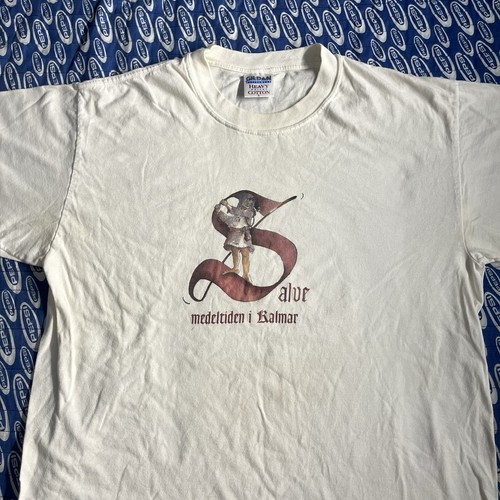Vintage 90s Salve Ralmar Medieval Germany Salve TV Show T Shirt White Large Mens