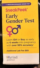 Myriad Sneak Peek Early Gender Test 99 Accurate Learn gender At 6 Weeks NEW