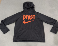 Nike Hoodie Youth XL Black Dri-FIT Pullover Beast Swoosh Athletic Sweatshirt