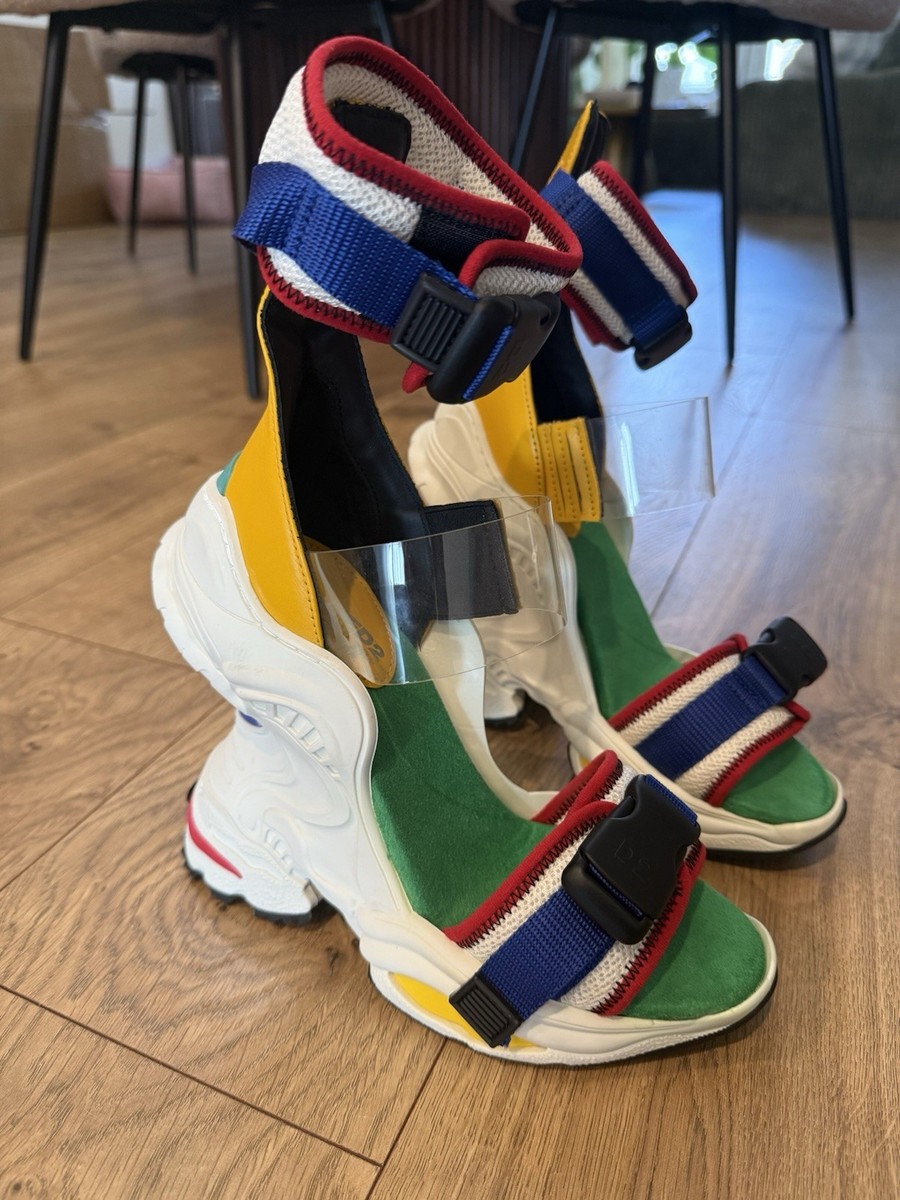 【未使用】DSQUARED2 ディースクエアード⭐️レア ウェッジヒールサンダル Dsquared2 Runway 2018/19 Collection “The Giant Heel Sandal” “Super