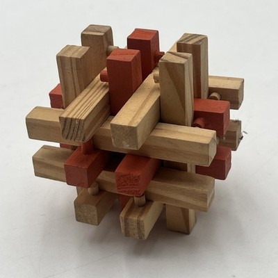 Wooden Square Puzzle Set Wooden Brain Teasers Hand Made