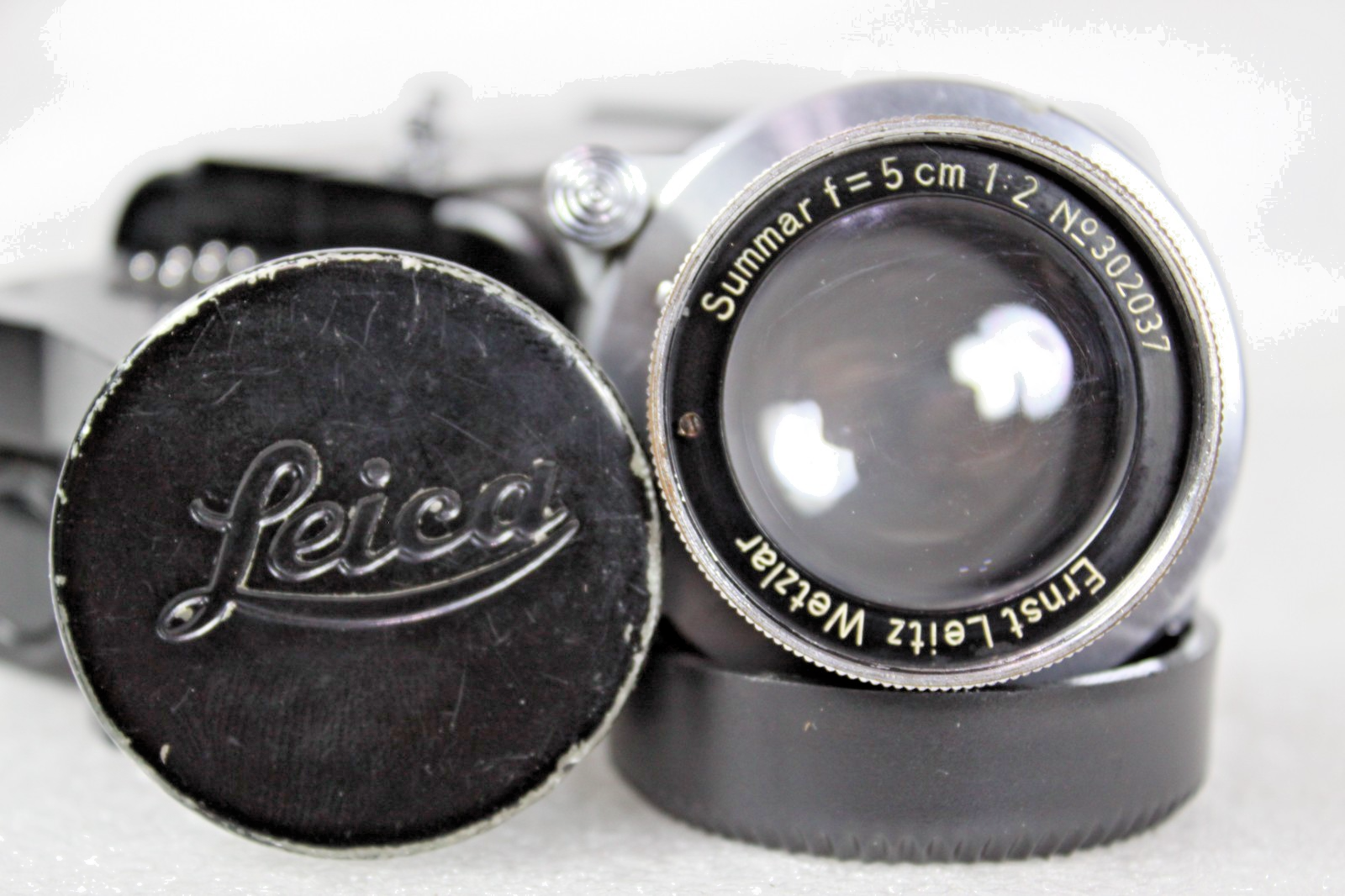 Lens Container Case RARE-Vintage Ernst Leitz Wetzlar 5cm/f1:2 Summar lens for Leica 39mm ...
