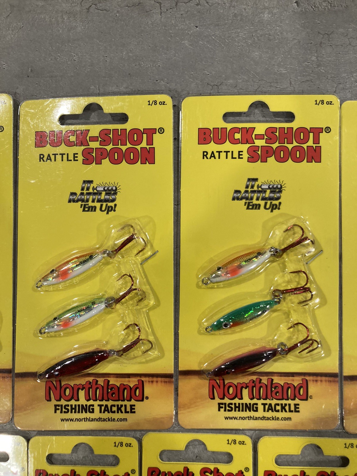 Lot of 44 Northland Buck-Shot Rattle & Glass Spoons - 1/8 oz Size - Mixed Colors - Image 3