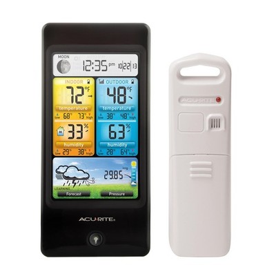 Color Weather Station Self-Calibrating Forecasting - Indoor/Outdoor Temp