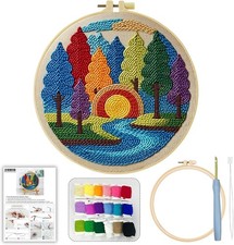Punch Needle Kit for Beginner, Rug Yarn Hooking Beginner Kit with Instruction...