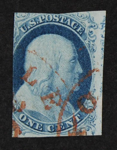 CKStamps: US Stamps Collection Scott#9 1c Franklin Used CV$95