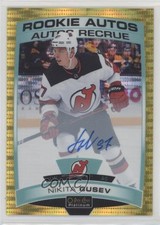 2019-20 O-Pee-Chee Platinum Rookie Autos Seismic Gold 8/25 Nikita Gusev Auto 5j8