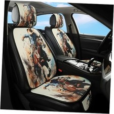 Car Seat Covers Set,2-Front Seat Full 2 Front-Seat Western Cowboy Design