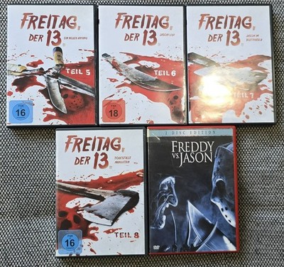 Freitag der 13. Teil 5,6,7,8 + Freddy vs. Jason DVD