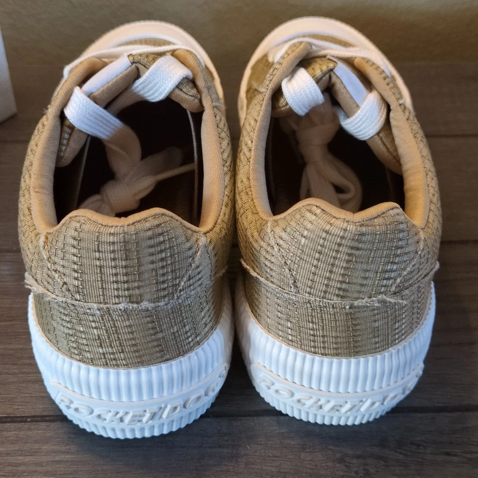 Rocket Dog Cheery Textured Tan Sneakers Lace Up Cotton 8.5 Women's - Image 4 of 4
