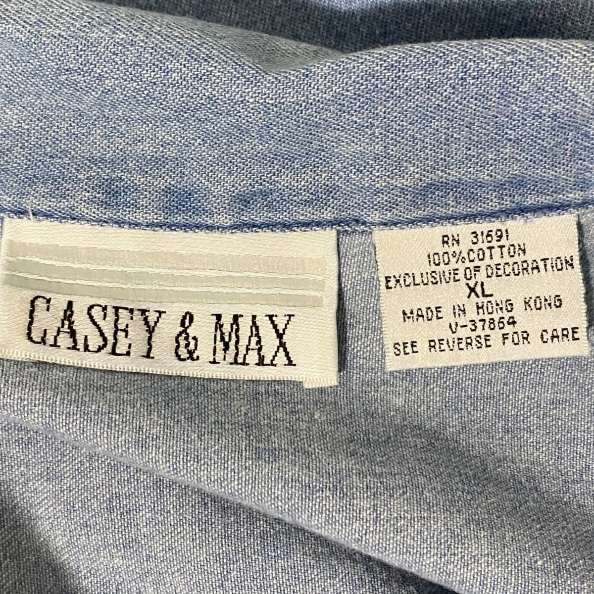 Vintage 90s Casey & Max Boho Button Front Vest Womens XL Blue