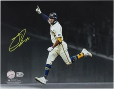 Jackson Chourio Milwaukee Brewers Signed 11" x 14" Celebration Spotlight Photo