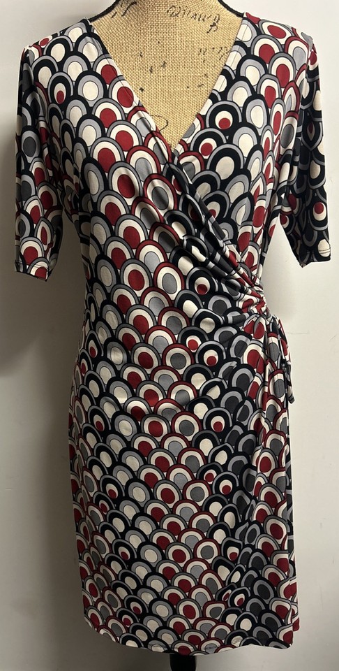 Events Dress Womens AU 10 Wrap Dress  V Neck MIDI Stretch VGC