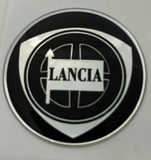 Adesivo Stemma Resinato 3D Logo Lancia Nero Ø 40 mm DELTA DEDRA FULVIA EPOCA