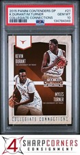 2015 CONTENDERS DRAFT PICKS COLLEGIATE CONNECTIONS #21 KEVIN DURANT POP 2 PSA 10