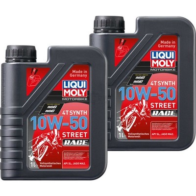 2 L LIQUI MOLY 10W-50 Motorrad 4T Synth Motoröl Street Race Motorradöl API SN