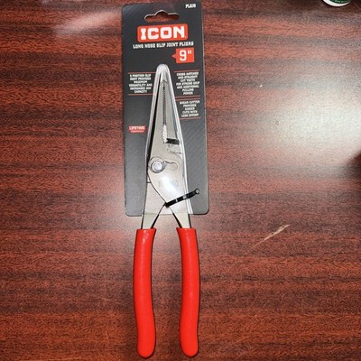 ICON PLSJ9 9 Inch Long Nose Slip Joint Pliers 70612 - for sale