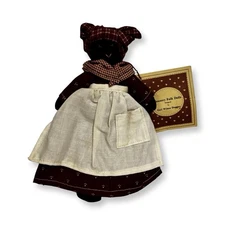 Gail Wilson Duggan 7” Country Folk Doll African American w/ Apron 1991 Signed 