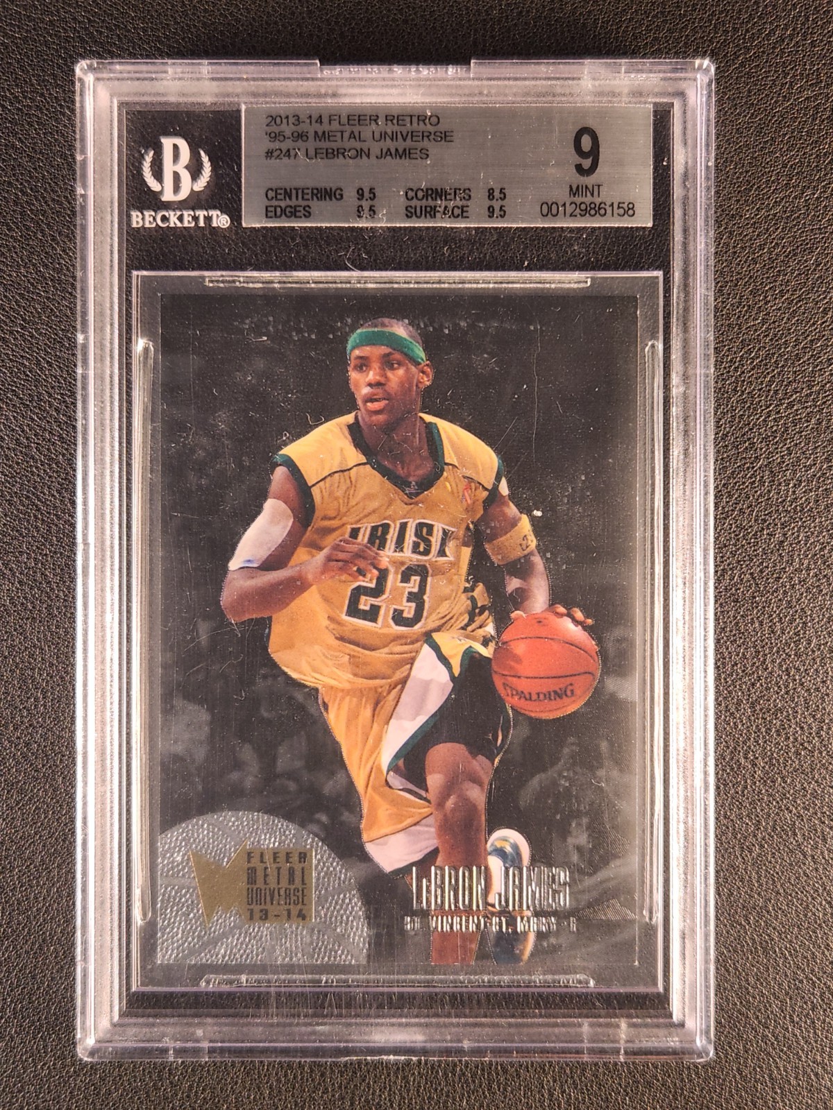 2013-14 Fleer Retro 95-96 Metal Universe #247 Lebron BGS 9 Rare SSP 3 9.5s!