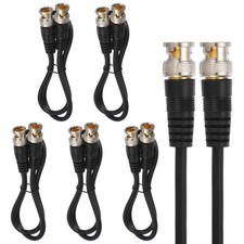 BNC Male to BNC Male Coaxial Cable, 5Pcs 0.5M 75-3 for CCTV Camera