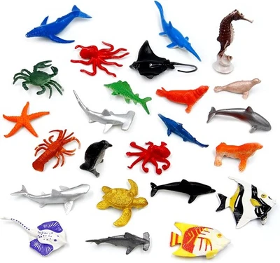 JETOP Sea Animals Toys for Kids, 24 Pcs Sea Creatures Toys for Children, Realistic An