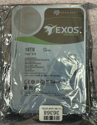 NEW Seagate Exos X18 ST18000NM007J 18TB SAS 12Gb/s SED FIPS Disk Drive HDD