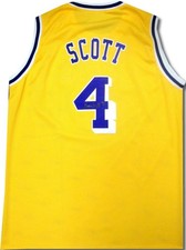 Byron Scott Hand Signed Autographed Los Angeles Lakers Jersey Gold Ink