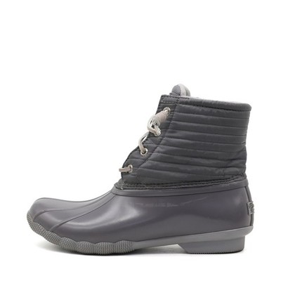 Sperry Damen STS86711 Stiefel Grau Textil/Gummi Knöchelhoch Duck Boots EU 39.5