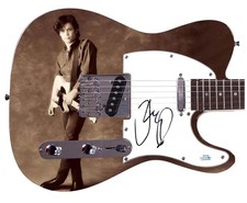 John Cougar Mellencamp Signed Custom 1/1 Graphics Photo Guitar ACOA
