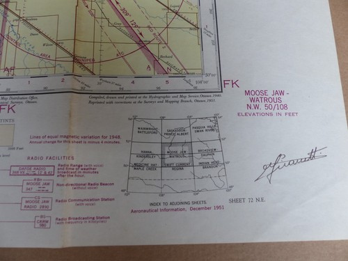 Maps carte CANADA Mines and Surveys N.W 50/108 MOOSE JAW-WATROUS 1951 (36) - Imagen 2 de 3