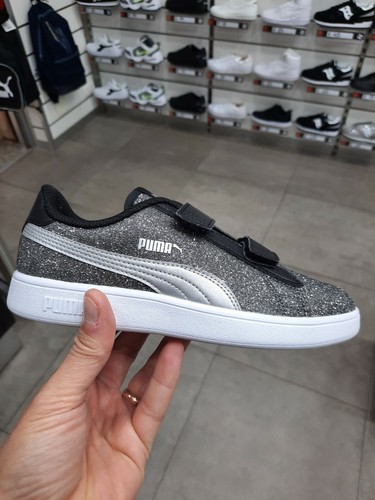 Puma puma smash v2 glitz glamv ps - sneakers basse glitterate sneakers  basse bambina argento mec shopping bimba argento - Stileo.it