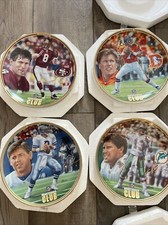 4 placas de club de mariscal de campo de la NFL Bradford Exchange edición limitada