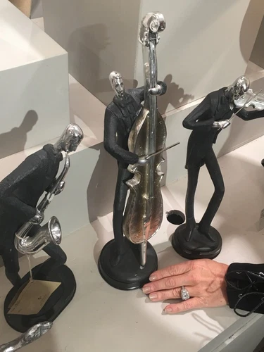 Three Modern Art Statues Sculptures Musicians Figurines Uttermost 19061 - Picture 2 of 3