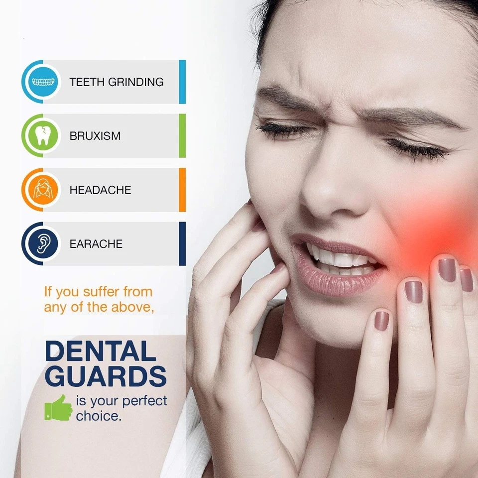 Silicone Dental Mouth Guard Bruxism Guard Night Teeth Tooth Grinding Sleep Aid - Image 4 of 4