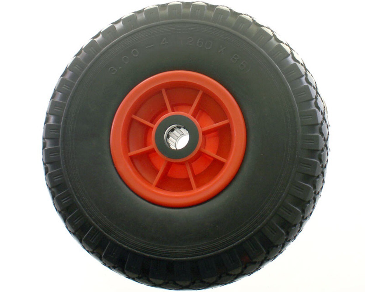 Go Kart Red Plastic Foam Filled Trolly Wheel 10"" 3.00-4 Racing