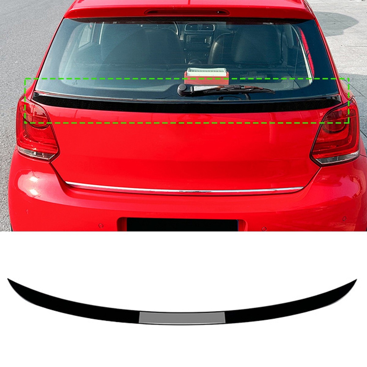 For Volkswagen Polo 6R 6C 2009-2017 Rear Trunk Middle Spoiler