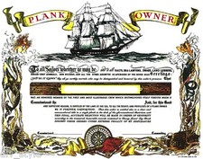 Plank Owner Certificate blank mint condition US Naval Institute