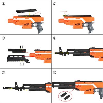 AK-47 Mod Kit for Nerf Stryfe, AK-47 Model Modification Toy for Outdoor  Play