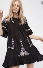 FREE PEOPLE PAVLO COTTONEMBROIDERED DRESS size xs