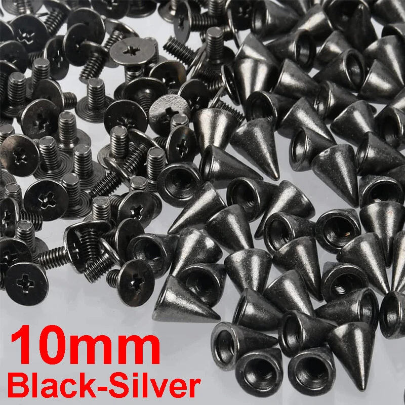 Lote Picos Cono Tornillo Trasero Tachuelas Punk Rock Bala Remaches para Hágalo Usted Mismo Ropa Artesanía  Foto 2 de 4