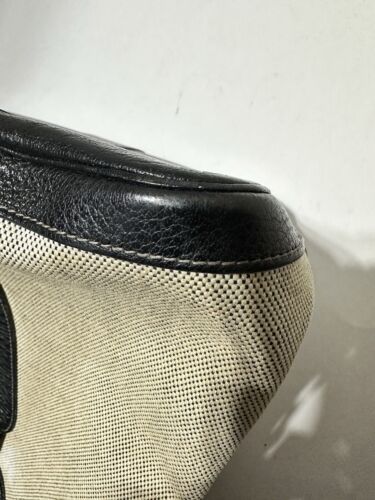 Bolso de Mano de Compras HERMES Garden Party PM Beige Lona Cuero Negro Asa Borde - Imagen 24 de 24